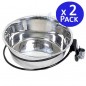 2 Stück Futter und Wasserspender aus Edelstahl für Hunde, 1,75 Liter | Robust und langlebig 2 Stück Futter und Wasserspender aus Edelstahl für Hunde, 1,75 Liter | Robust und langlebig