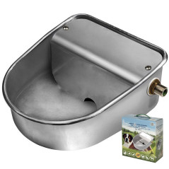 Bebedero automático para perros en acero inoxidable 20x24x10 cm