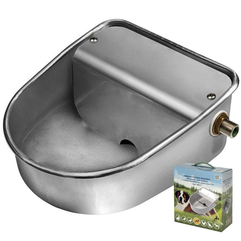 Automatic dog drinker 20x24x10 cm stainless steel