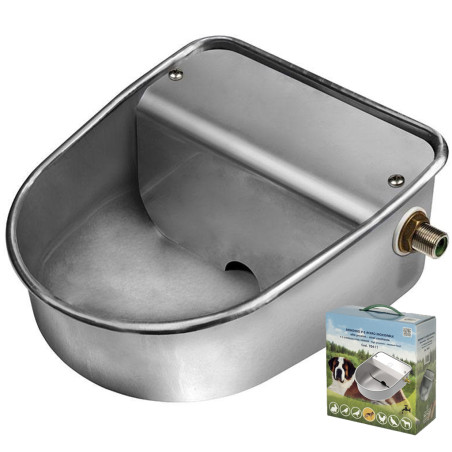 Bebedero automático para perros en acero inoxidable 20x24x10 cm