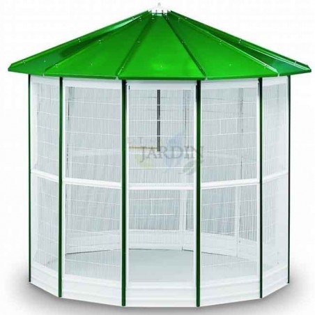 Volière professionnelle à 12 faces 232 x 255 cm | Grande cage à oiseaux | Volière pour perroquets, canaris, calopsittes, aras et