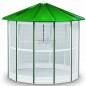 Volière professionnelle à 12 faces 232 x 255 cm | Grande cage à oiseaux | Volière pour perroquets, canaris, calopsittes, aras et