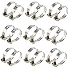 Set di 25 Morsetto metallico per tubi da 128 mm.  Consigliato per tubi flessibili Layflat