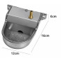 Automatic drinker for small dogs aluminum 12x16x6 cm, vertical outlet