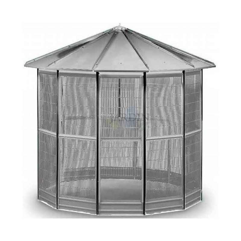Vogelkäfig aus galvanisiertem Stahl mit 12 Seiten, 232 x 255 cm Vogelkäfig aus galvanisiertem Stahl mit 12 Seiten, 232 x 255 cm