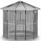 Galvanized 12-Sided Aviary 232x255 cm | Large Bird Cage | Aviary for Parrot, Canary, Cockatiel, Macaw, and Other Birds