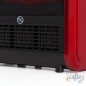 Cheminée électrique Orbegozo 1500W aveceffet flamme et feu avec arrêt de sécurité, design en rouge et noir. Sélecteur 3 position