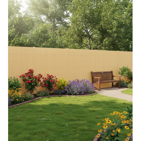 Cañizo PVC Natural | Cañizo Ocultación PVC Simple cara 1,5x5 m