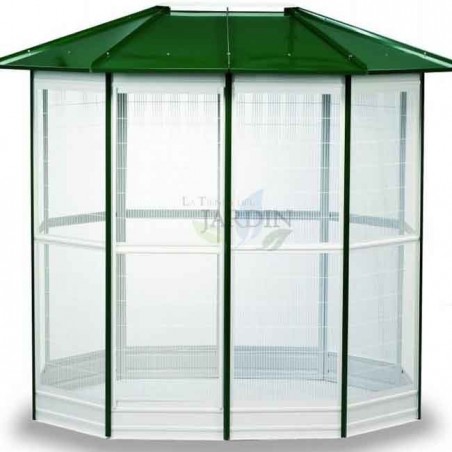 Professional 14-Sided Aviary 232x255 cm | Large Bird Cage | Aviary for Parrot, Canary, Cockatiel, Macaw, and Other Birds