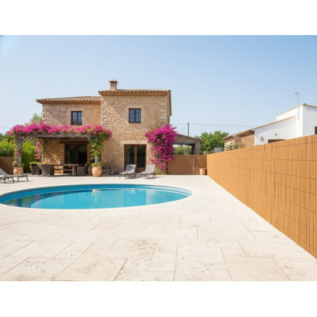 Cañizo PVC Marron Chocolate | Cañizo Ocultacion PVC Doble Cara 1x3 metros