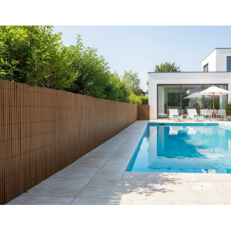 Cañizo PVC Marron Chocolate | Cañizo Ocultacion PVC Doble Cara 1,5x3 metros