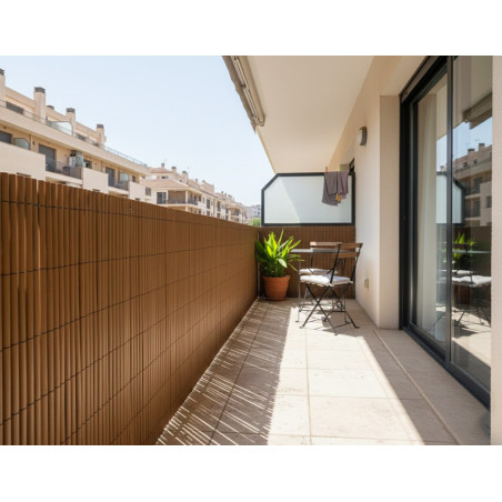 Cañizo PVC Marron Chocolate | Cañizo Ocultacion PVC Doble Cara 2x3 metros