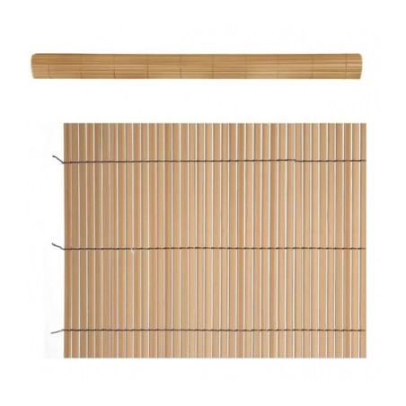 Cañizo PVC Marrón Teka | Cañizo Ocultacion PVC Doble Cara 1,5x3 metros | Valla Privacidad Pantalla | Valla Decoracion Exterior