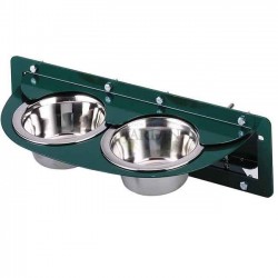 Rotating parrot feeder with 2 containers