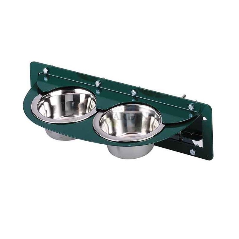 Mangiatoia rotante per Pappagalli e Uccelli 2 Contenitori, 40 x 17 x 10,5 cm