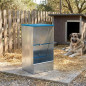 Distributeur de Croquettes pour Chiens 27L Galvanisé | Mangeoire 31x26x61 cm | Distributeur de Nourriture Résistant pour l’Extér
