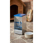 Galvanized micron dog hopper 17x14x32 cm