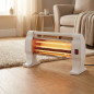 Radiateur à quartz à 3 niveaux de puissance (400-800-1200 W) | Chauffage à tubes de quartz | Radiateur avec protection anti-basc