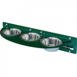 Rotating parrot feeder with 3 containers
