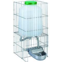 Aluminum dog drinker with 8 liter tank