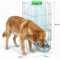 Abreuvoir en Aluminium pour chiens avec réservoir d'eau 8 litres, 23x33x46 cm