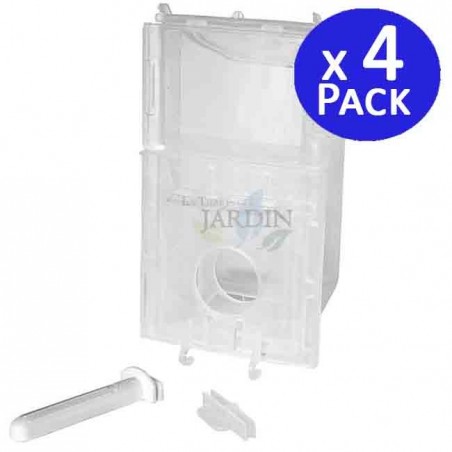 Lot de 4 Mangeoire à oiseaux en plastique| Durable et facile à utiliser