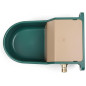 Abreuvoir automatique en aluminium pour chiens, 11x16x6 cm. Vert. Sortie du réservoir d'eau