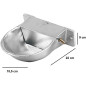 Trinkbrunnen für Hunde und Tiere aus Aluminium mit konstantem Wasserstand, 18,5x22x9 cm. Kann an der Wand befestigt werden