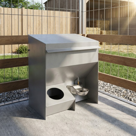 Tremie Abreuvoir pour Chiens et Chats, Mangeoire 20 Kg avec réservoir de 8 litres, 47x33x56 cm