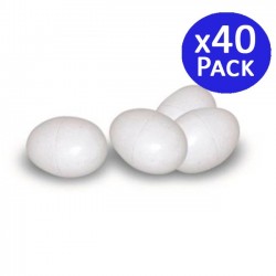 Uova di plastica per uccelli. Confezione da 40.