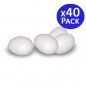 Pacote com 40 ovos de plástico para pássaros - Ninho | Ideal para criação e alojamento de pássaros Pacote com 40 ovos de plástico para pássaros - Ninho | Ideal para criação e alojamento de pássaros