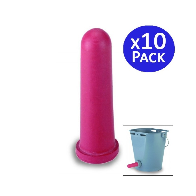 Kälberzitze – Packung mit 10 professionellen Ersatzzitzen für Kälber und Jungrinder