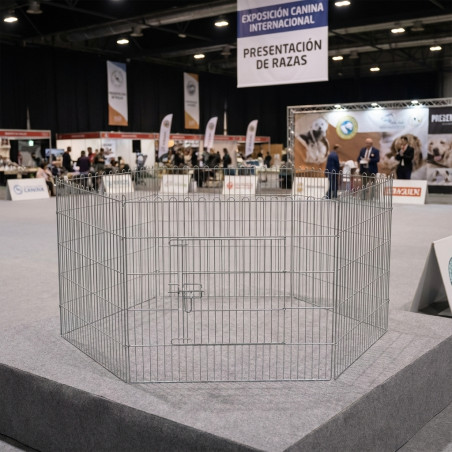 Cage à chien. Parc hexagonal pour expositions. Taille 80 x 60h cm