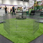 Gaiola para cães. Parque de exposições hexagonal. Dimensões 80 x 60 cm.