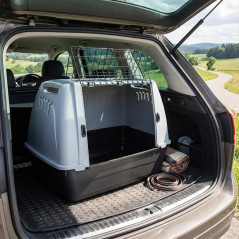 Transportin para perros XL 90x51x55 cm con puerta metálica resistente y cierre de seguridad