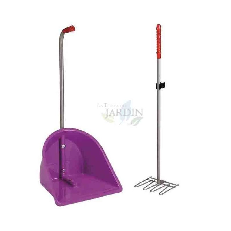 Pá de esterco com ancinho | Ferramenta prática para limpeza externa Pá de esterco com ancinho | Ferramenta prática para limpeza externa