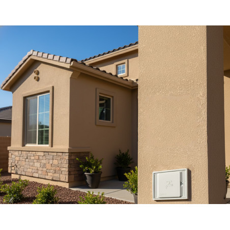 Porte comptoir d'eau en polypropylène gris haute résistance, montée sur cadre mural, 35x45cm