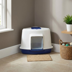 Caixa de areia para gatos de canto, 56x43x40cm, Caixa de areia para gatos de canto para banheiro