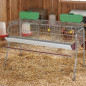 Bateria para Gallinas Ponedoras 3 Compartimentos para 15 Gallinas, Jaulas para Ponedoras, 155x70x95 cm