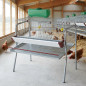Batterie des Poules Pondeuses 2 Compartiments idéal pour 10 Poules, Cages pour poules pondeuses en batterie, 106x70x95 cm