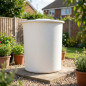 Réservoir circulaire en fibre de polyester 300 L + Couvercle, 78x90 cm. Pour l'eau potable et les produits alimentaires