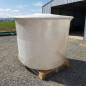 Serbatoio di Acqua in Fibra di Poliestere da 2000 litri Circolare + Coperchio, 160 x 125 cm