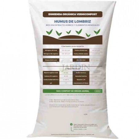 Húmus de minhoca 25kg - 41 litros Lombec