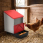 Nido per polli da interno zincato, nido per polli con 1 scomparto, ideale per 4/6 galline, 26x48x45 cm