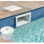 Skimmer da 17,5 litri con bocca standard e tappo quadrato per piscine con liner e prefabbricate.