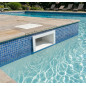 Skimmer da 17,5 litri con bocca standard e tappo quadrato per piscine con liner e prefabbricate.