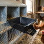 Poneduro per Galline, 26 x 34 x 12 cm. Vassoio per pPosa Galline di Plastica adatto per adattarsi al suolo