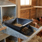 Poneduro per Galline, 26 x 34 x 12 cm. Vassoio per pPosa Galline di Plastica adatto per adattarsi al suolo