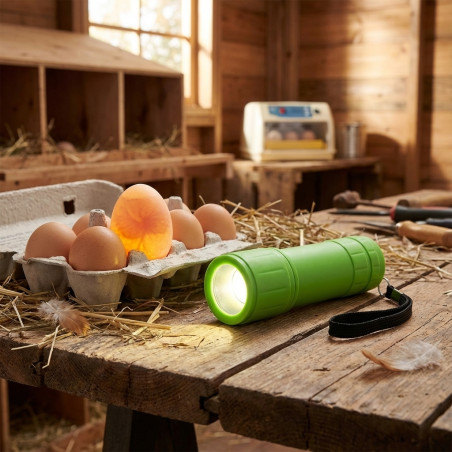 Ovoscopio LED da 3W, 90 lumen. Leggero, Versatile, Compatto e Facile da Trasportare. Batterie incluse