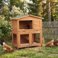 Pollaio in Legno per Galline o Conigli, 102 x 55 x 100 cm. Pollaio a Due Piani e Due Porte Pollaio in Legno per Galline o Conigli, 102 x 55 x 100 cm. Pollaio a Due Piani e Due Porte
